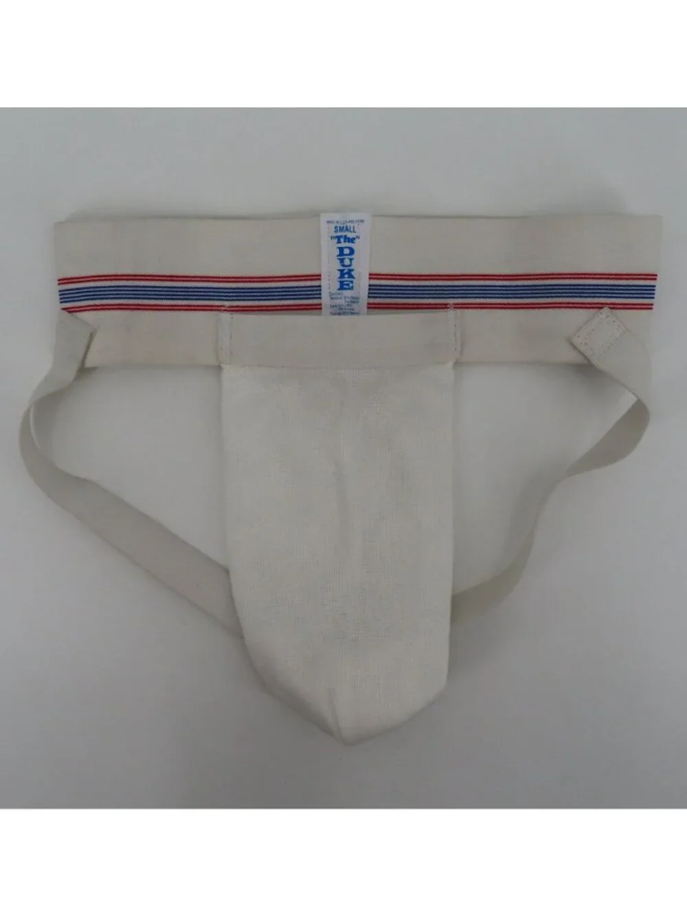 VTG The Duke Mens Small Red White Blue Stripe Band Jockstrap Athletic Supporter